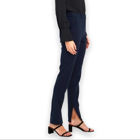 Billie The Label - Navy Frida Split Hem Trouser - Picture 1 of 10